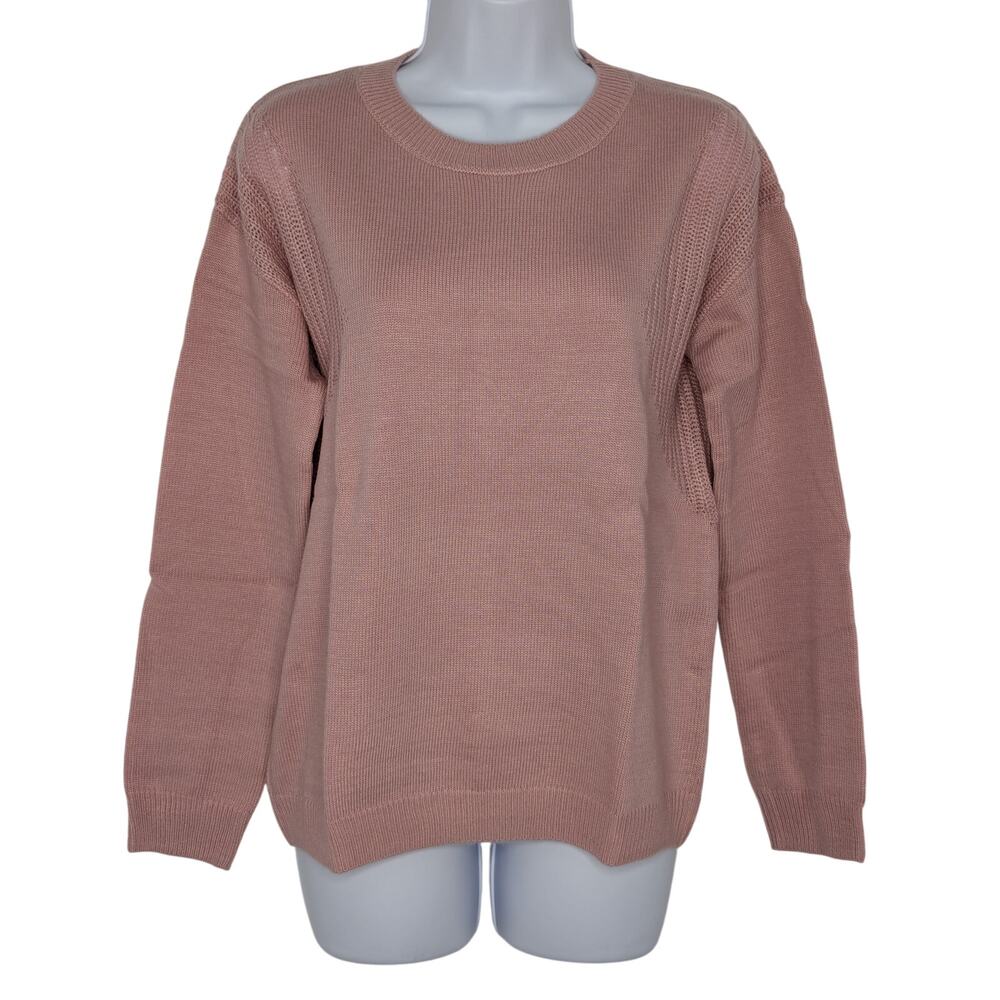 Stitches + Stripes Pink Wool Blend Sweater Size Medium - Picture 9 of 9